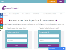 Tablet Screenshot of housesitmatch.com